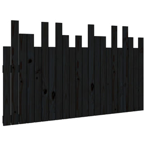 Wand Kopfteil Schwarz 140x80cm Kiefernholz