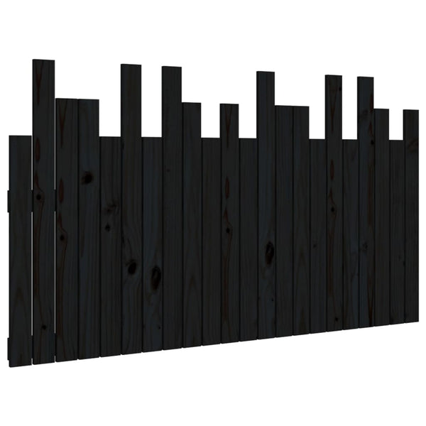Wand Kopfteil Schwarz 140x80cm Kiefernholz