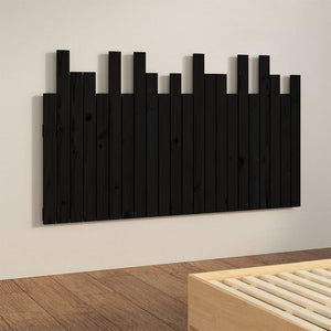 Wand Kopfteil Schwarz 140x80cm Kiefernholz