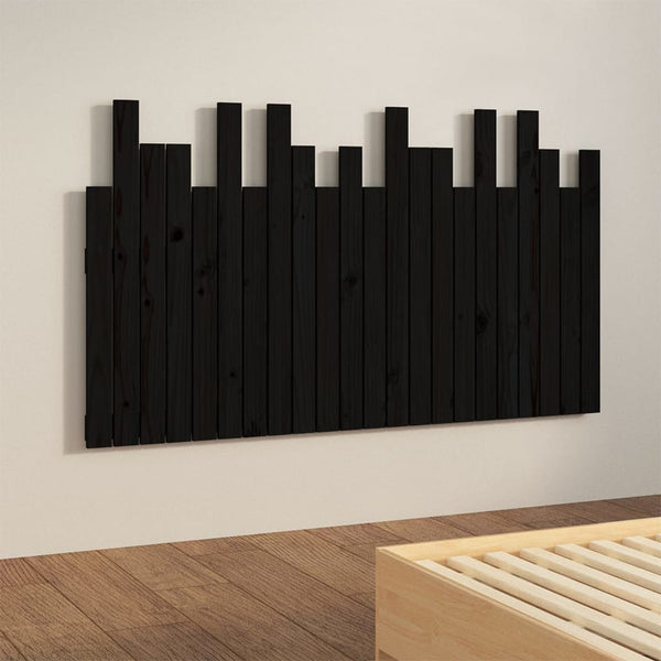 Wand Kopfteil Schwarz 140x80cm Kiefernholz