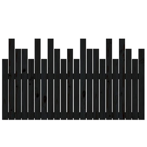 Wand Kopfteil Schwarz 140x80cm Kiefernholz