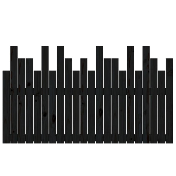 Wand Kopfteil Schwarz 140x80cm Kiefernholz