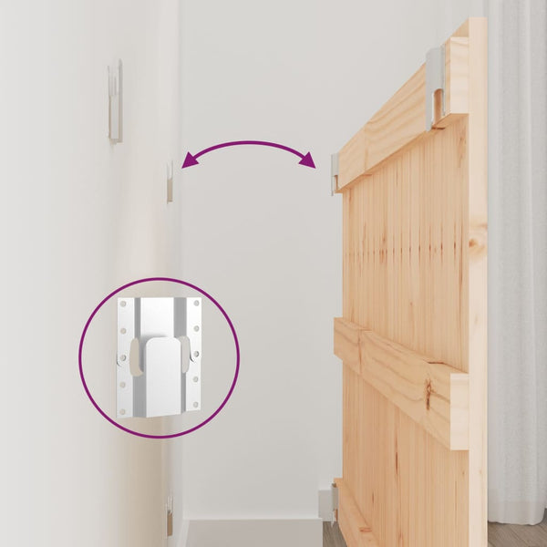 Wand Kopfteil 108cm Kiefer Massivholz
