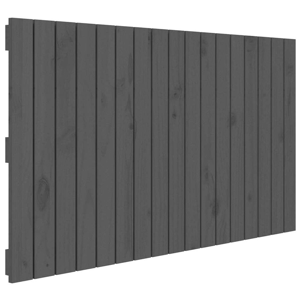 vidaXL Tête de lit murale Gris 108x3x60 cm Bois de pin massif