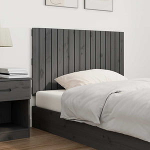 Wand Kopfteil Grau 108x60cm Kiefer Massivholz