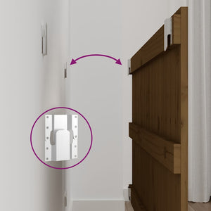 Wand-Kopfteil Honigbraun Kiefer Massivholz 108cm