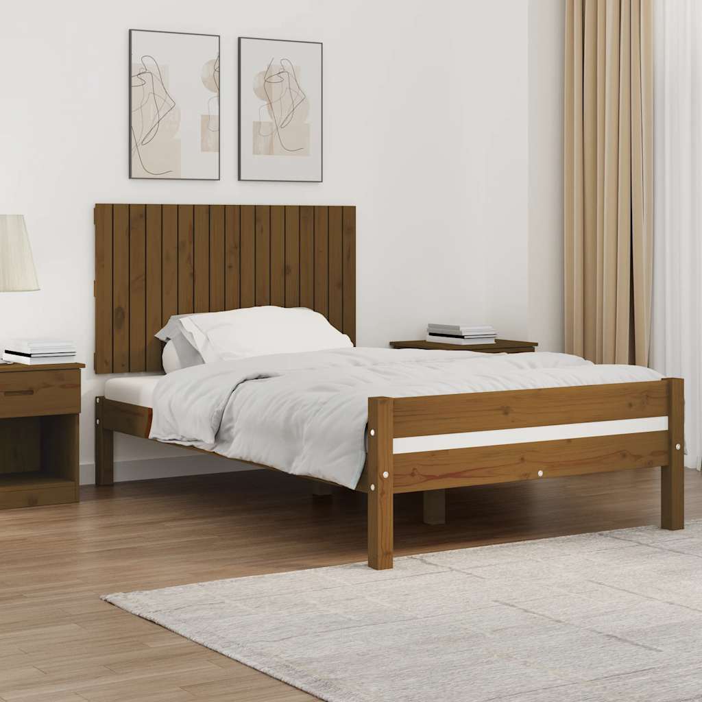 Wand-Kopfteil Honigbraun Kiefer Massivholz 108cm