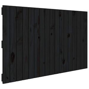 Schwarzes Wandkopfteil 108cm Kiefer Massivholz