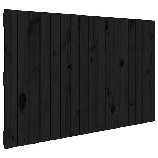 Schwarzes Wandkopfteil 108cm Kiefer Massivholz