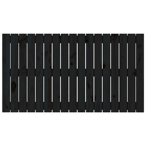 Schwarzes Wandkopfteil 108cm Kiefer Massivholz