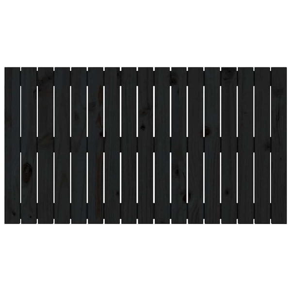 Schwarzes Wandkopfteil 108cm Kiefer Massivholz