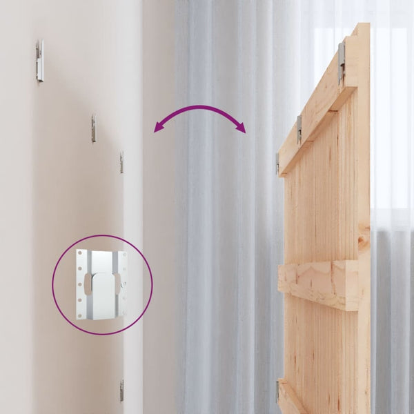 Wand Kopfteil 204 cm Kiefer Massivholz