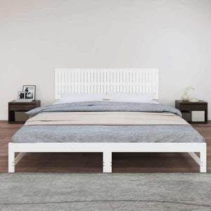 Wand Kopfteil Weiß 204cm Massivholz