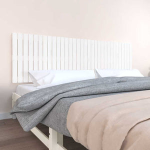 Wand Kopfteil Weiß 204cm Massivholz