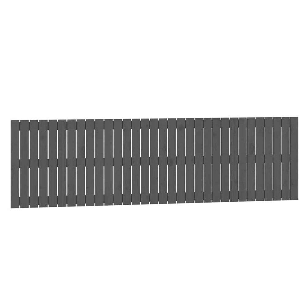 vidaXL Tête de lit murale Gris 204x3x60 cm Bois de pin massif