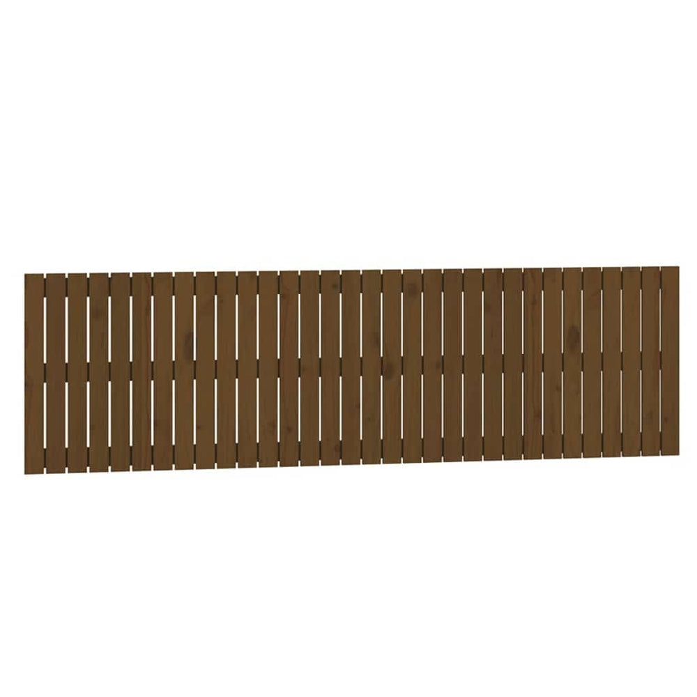 vidaXL Tête de lit murale marron miel 204x3x60 cm Bois de pin massif
