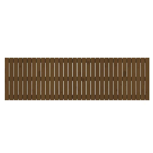 Wand Kopfteil Honigbraun 204cm Kiefer Massivholz