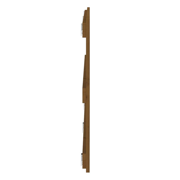 Wand Kopfteil Honigbraun 204cm Kiefer Massivholz