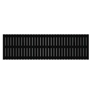 Schwarzes Wand-Kopfteil 204cm Massivholz