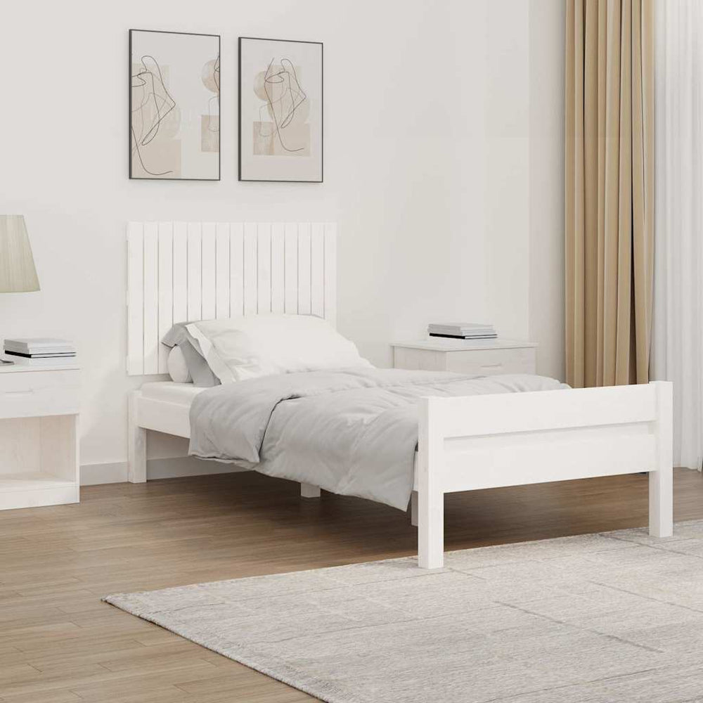 vidaXL Wall Headboard White 95.5x3x60 cm Solid Pine Wood