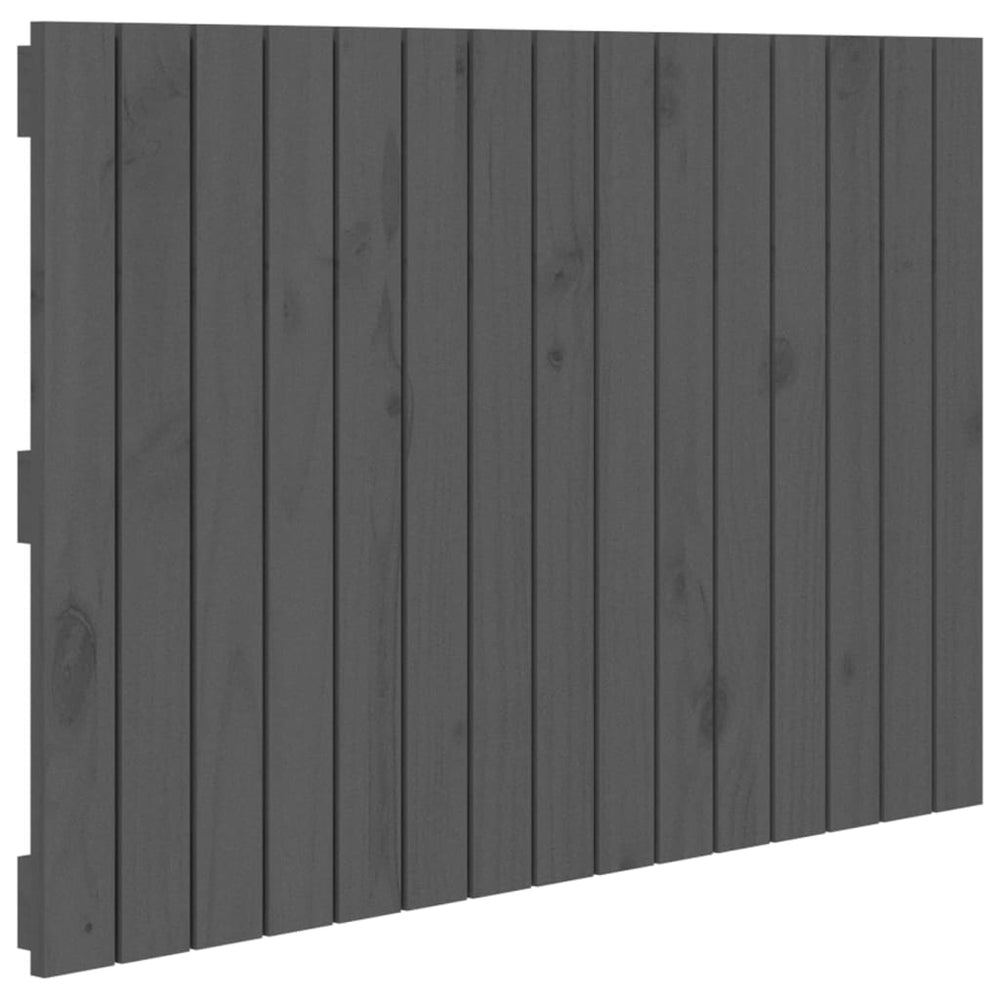 vidaXL Wall Headboard Grey 95.5x3x60 cm Solid Pine Wood