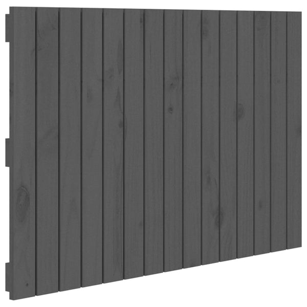 Wand Kopfteil Grau 95,5cm Massivholz