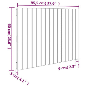 Wand Kopfteil Honigbraun 95,5cm Massivholz