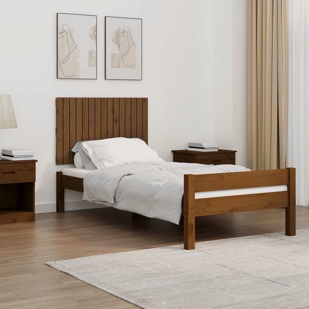 Wand Kopfteil Honigbraun 95,5cm Massivholz