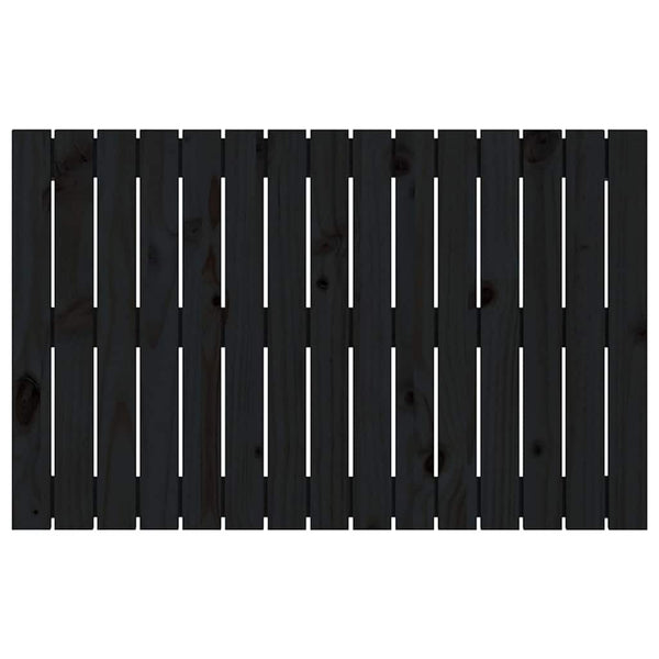 Schwarzes Wand-Kopfteil 95,5cm Kiefer Massivholz