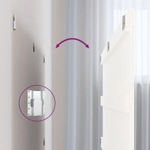 vidaXL Tête de lit murale Blanc 127,5x3x60 cm Bois de pin massif