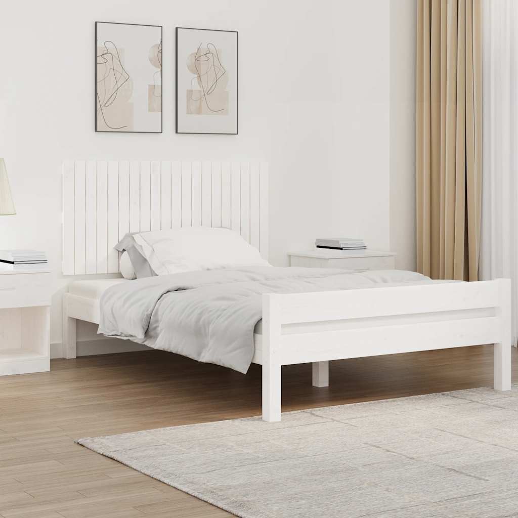 vidaXL Tête de lit murale Blanc 127,5x3x60 cm Bois de pin massif