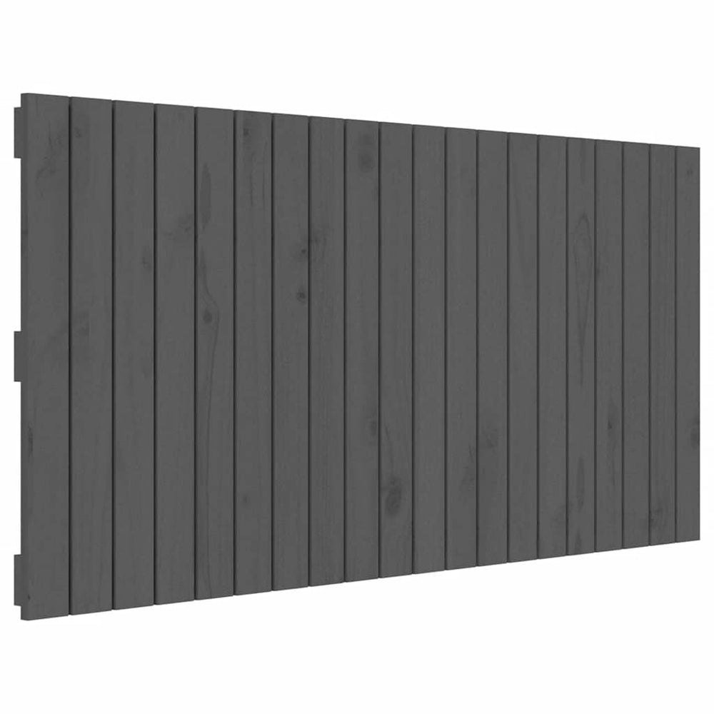 vidaXL Wall Headboard Grey 127.5x3x60 cm Solid Pine Wood