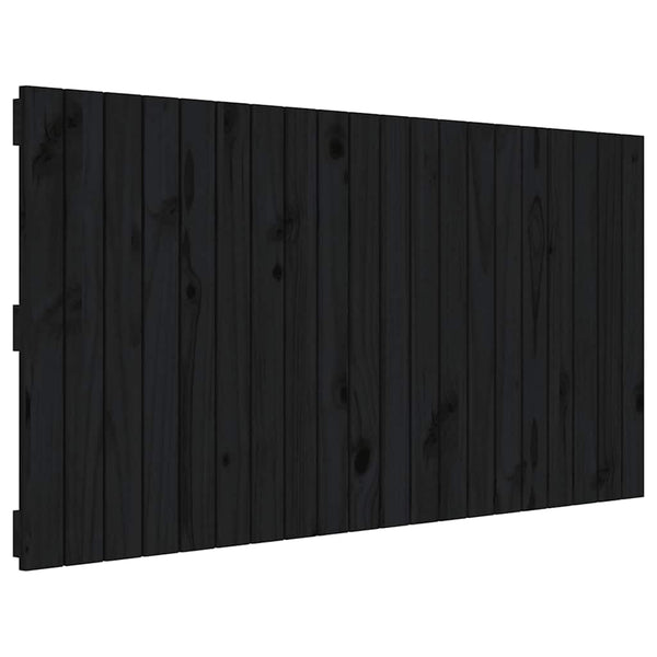 vidaXL Tête de lit murale Noir 127,5x3x60 cm Bois de pin massif