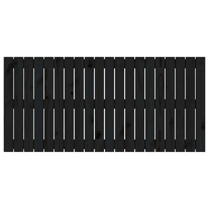 vidaXL Tête de lit murale Noir 127,5x3x60 cm Bois de pin massif