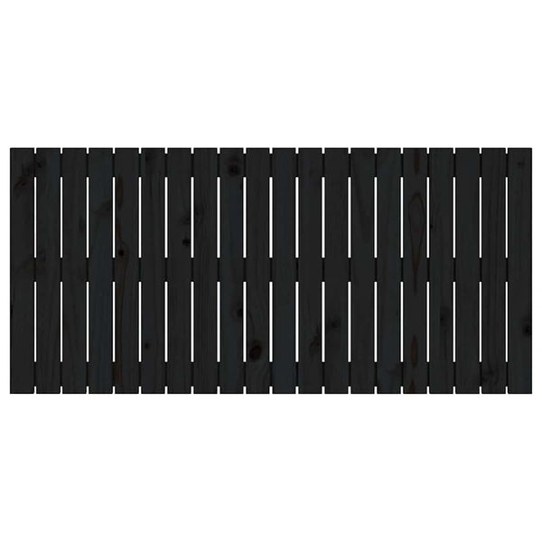 vidaXL Tête de lit murale Noir 127,5x3x60 cm Bois de pin massif
