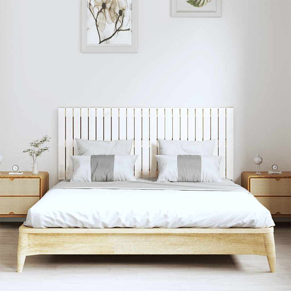 Wand Kopfteil Weiß 147cm Kiefer Massivholz