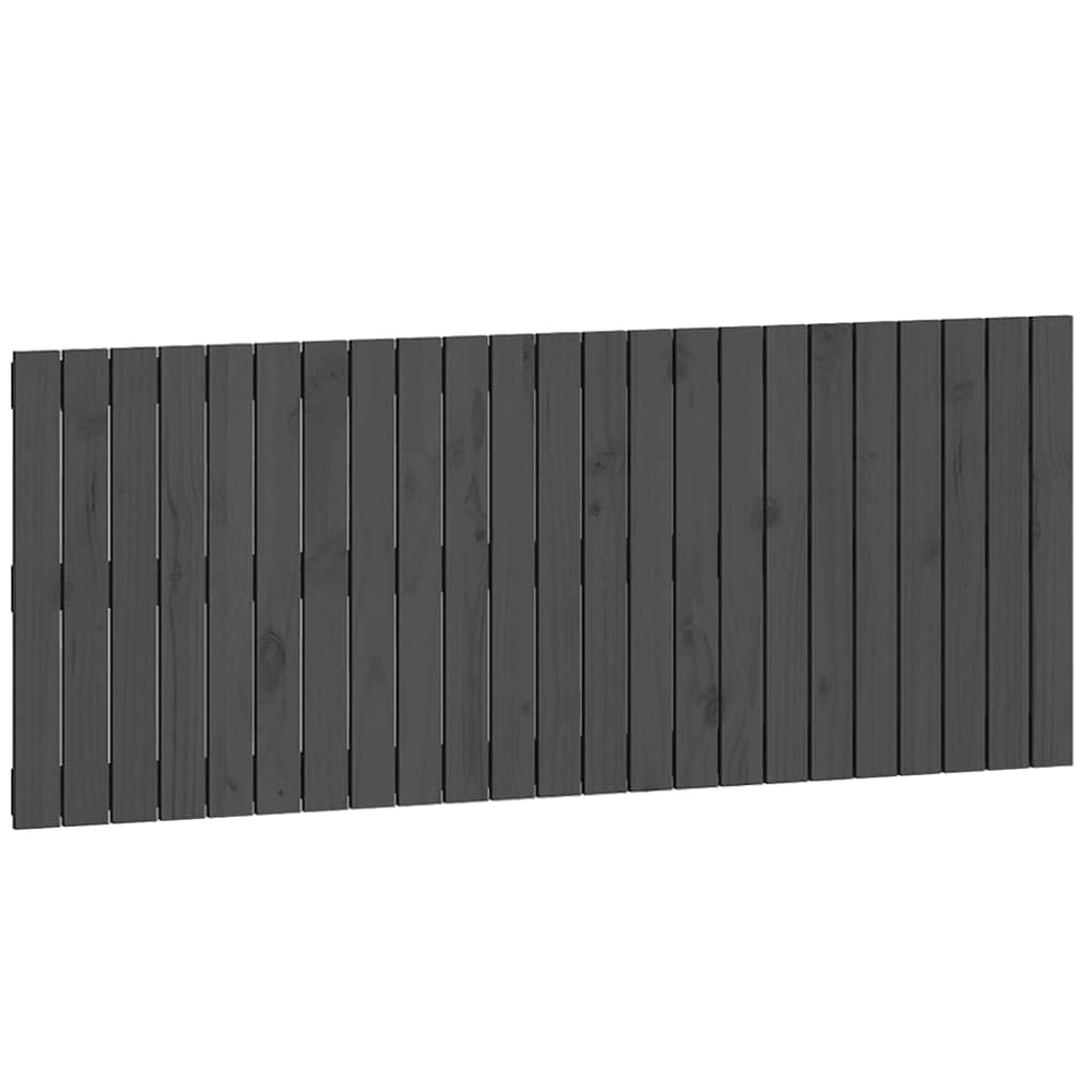 vidaXL Wall Headboard Grey 147x3x60 cm Solid Pine