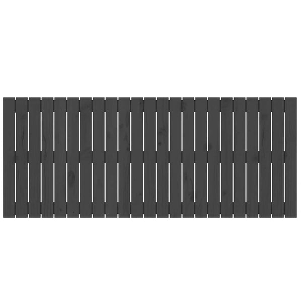 Wand Kopfteil Grau 147cm Massivholz