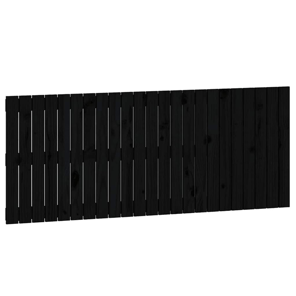 vidaXL Wall Headboard Black 147x3x60 cm Solid Pine Wood