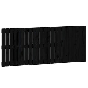 Schwarzes Wand-Kopfteil 147cm Kiefer Massivholz