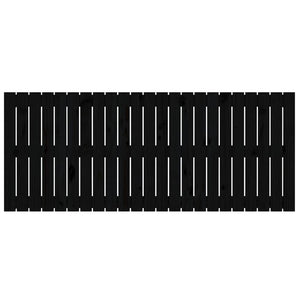 Schwarzes Wand-Kopfteil 147cm Kiefer Massivholz