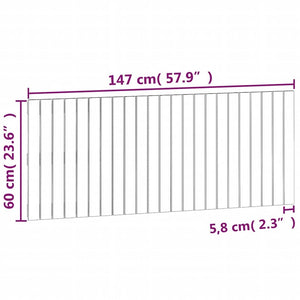 Schwarzes Wand-Kopfteil 147cm Kiefer Massivholz