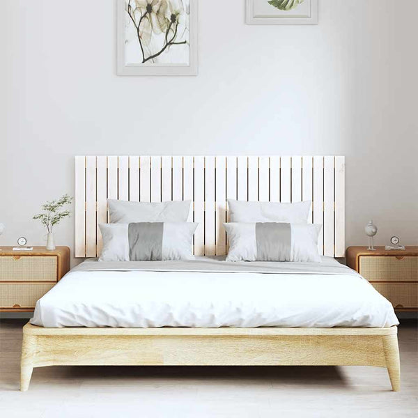 Wand Kopfteil Weiß 160cm Massivholz