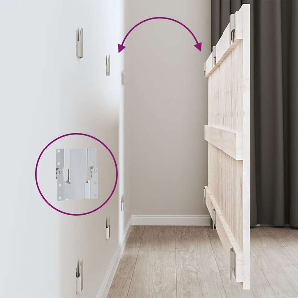 Wand Kopfteil Weiß 160cm Massivholz