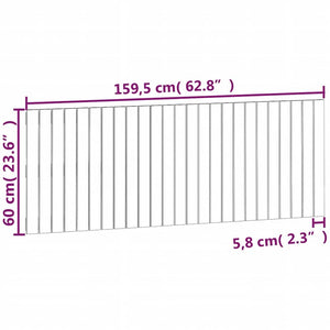 Wand Kopfteil Weiß 160cm Massivholz
