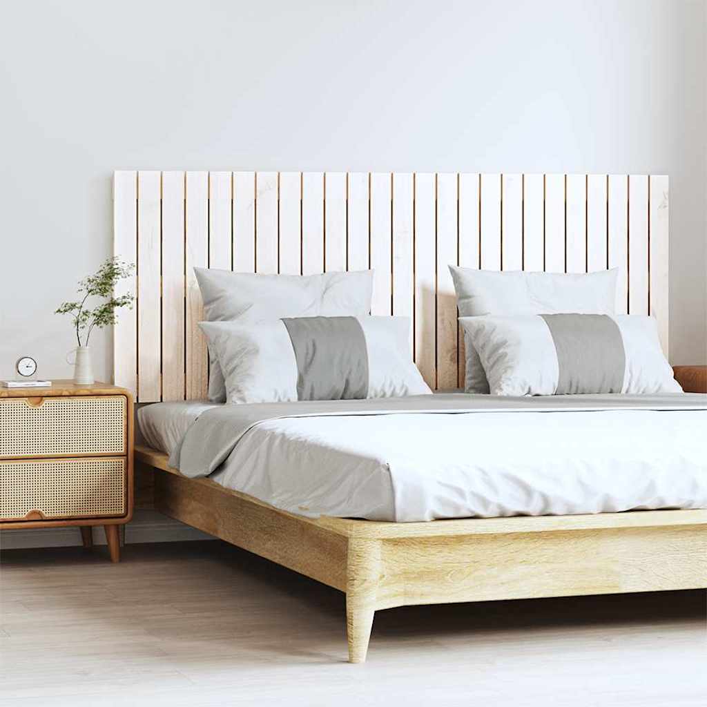 Wand Kopfteil Weiß 160cm Massivholz