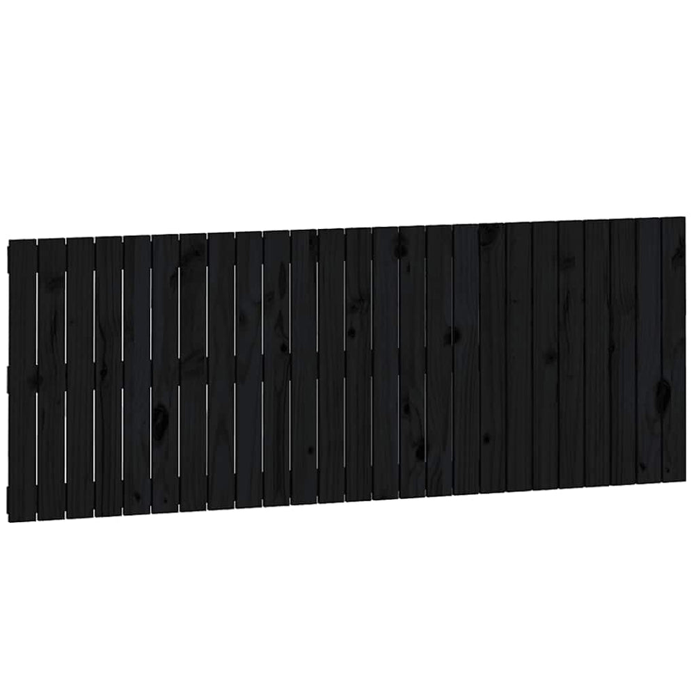 vidaXL Wall Headboard Black 159.5x3x60 cm Solid Pine Wood