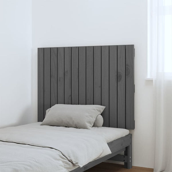 Graues Wand-Kopfteil 82,5 cm Kiefer Massivholz