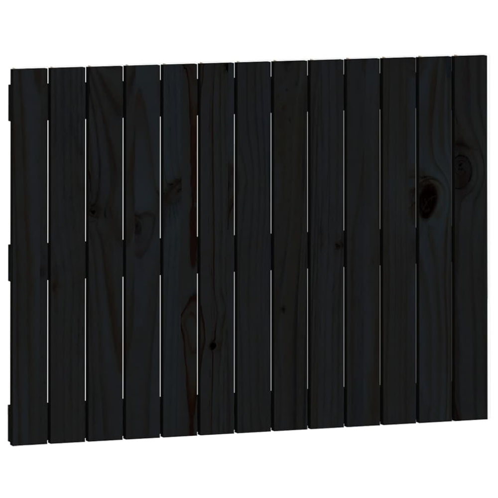 vidaXL Wall Headboard Black 82.5x3x60 cm Solid Pine