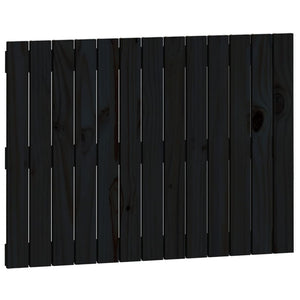 Schwarzes Wand-Kopfteil 82,5 cm Kiefer Massivholz